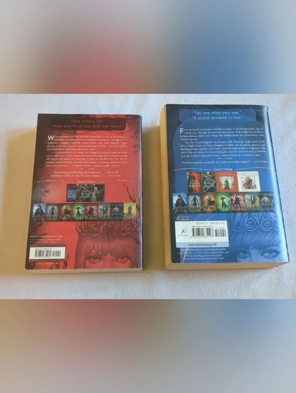 A Court Of Thorns & Roses+ A Court Of Mist & Fury Oop Paperback Sarah J Maas